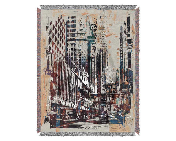 NYC Building Blocks Woven Blanket