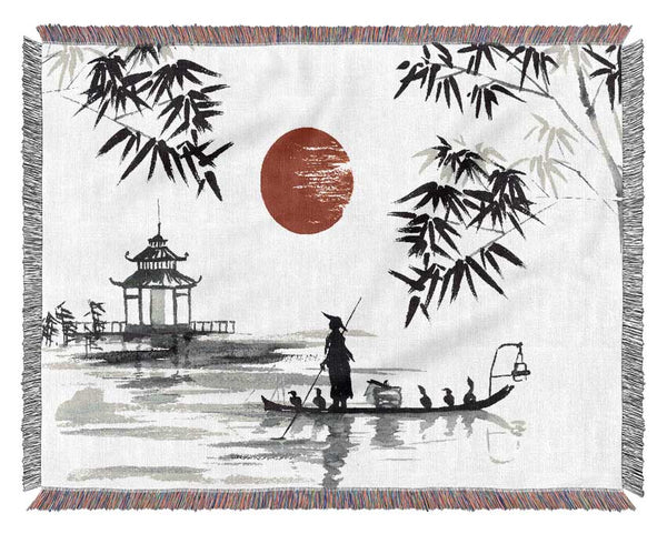 Chinese Fishermen Woven Blanket