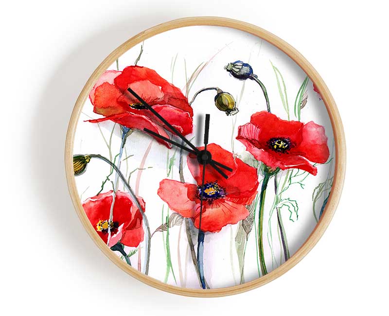 Poppy Magic Skies Clock - Wallart-Direct UK