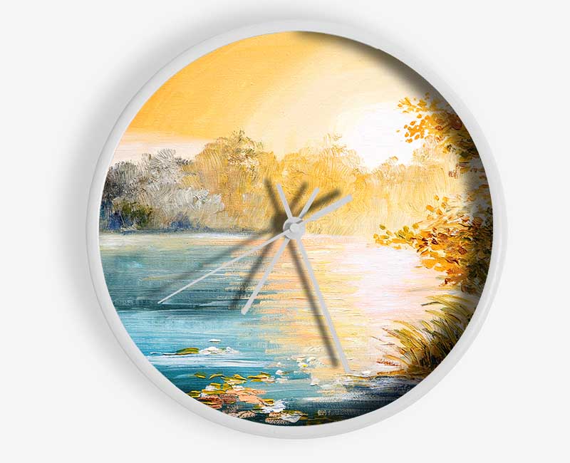 Sunset Water Glow Clock - Wallart-Direct UK