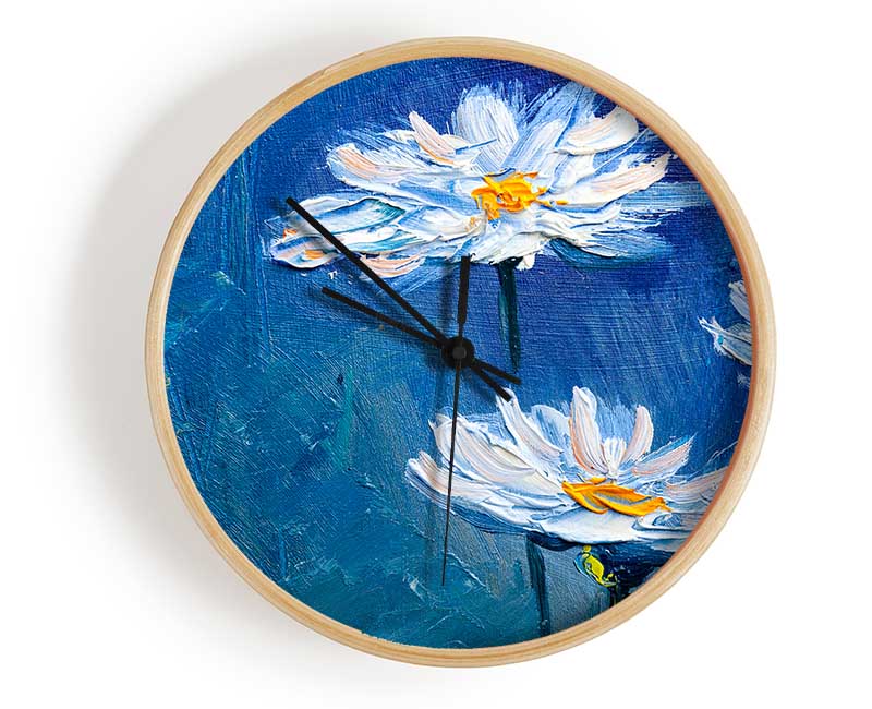 Daisy Midnight Blues Clock - Wallart-Direct UK