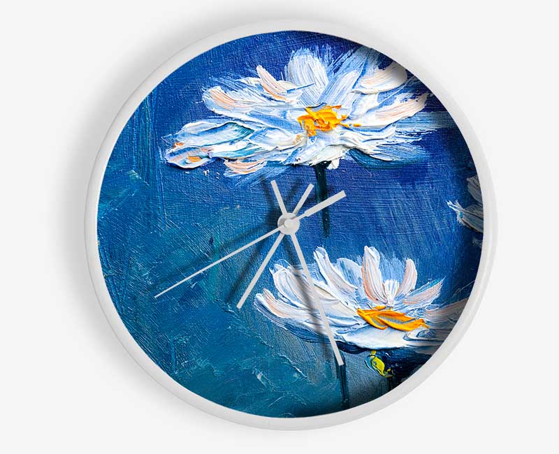 Daisy Midnight Blues Clock - Wallart-Direct UK