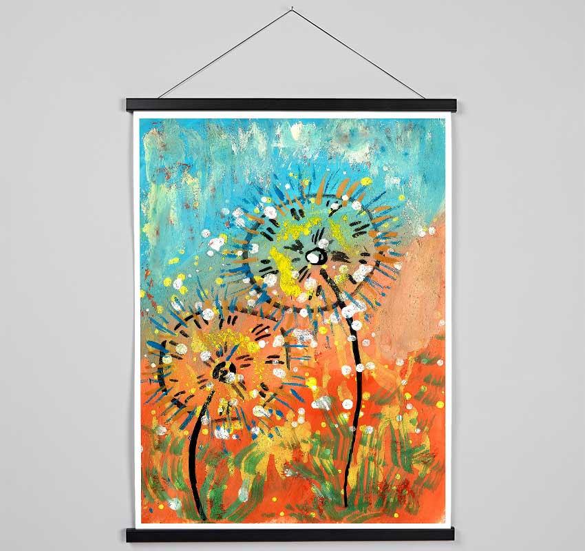 Dandelion Sparkle Hanging Poster - Wallart-Direct UK