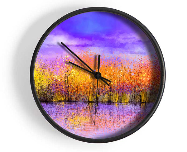 Sparkle Tree Reflections Clock - Wallart-Direct UK