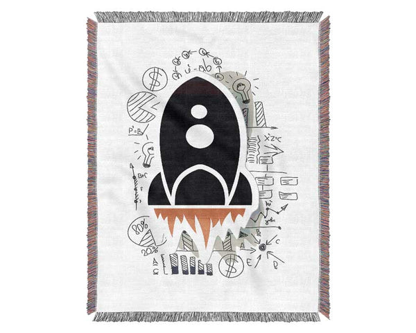 Rocket Launch Woven Blanket