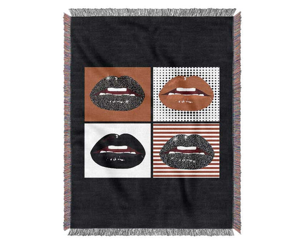 Sparkle Lips 1 Woven Blanket