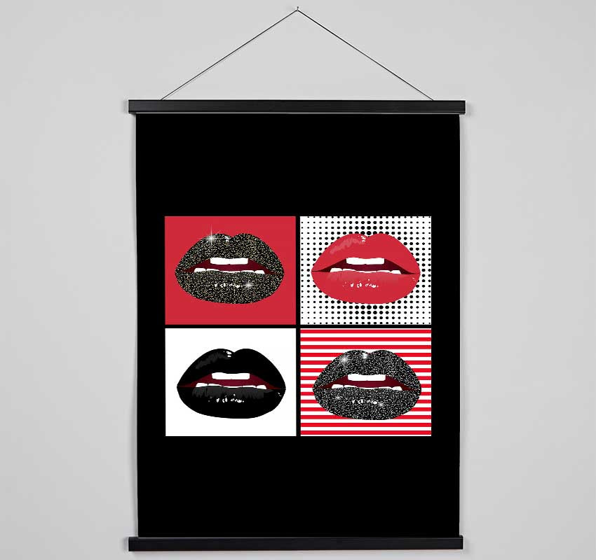 Sparkle Lips 1 Hanging Poster - Wallart-Direct UK