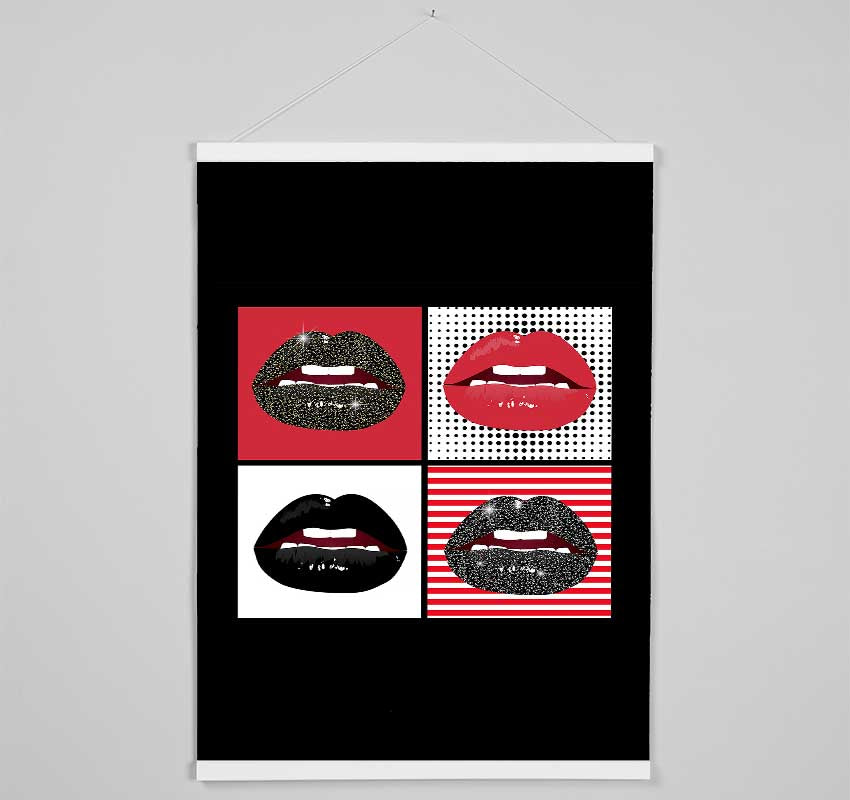 Sparkle Lips 1 Hanging Poster - Wallart-Direct UK