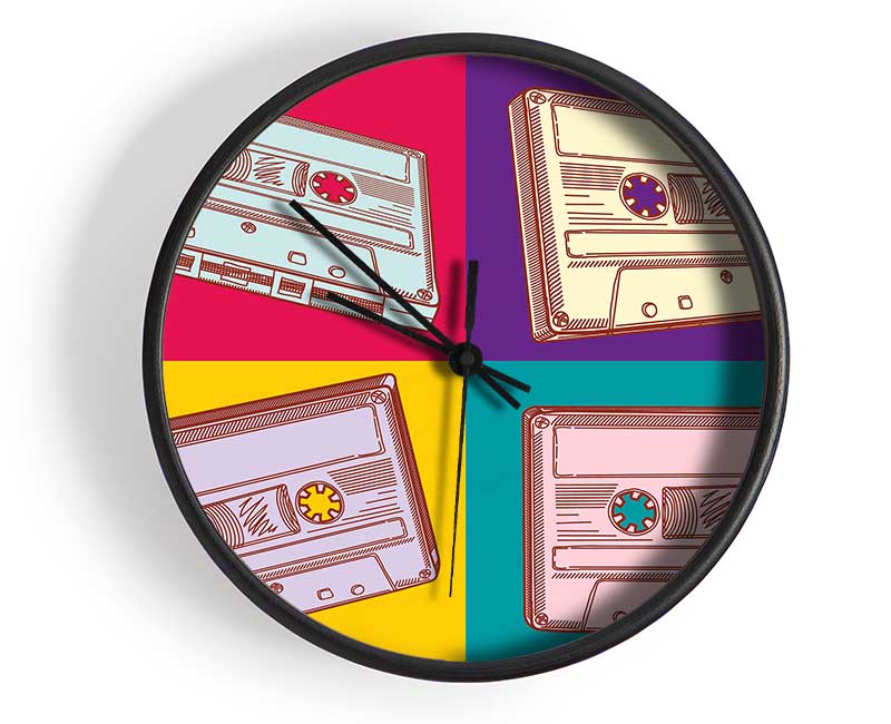 Retro Cassette Tapes Clock - Wallart-Direct UK