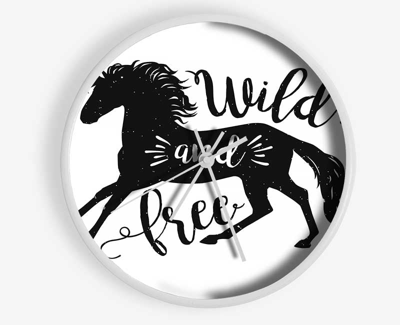 Wild And Free Like A Horse Clock - Wallart-Direct UK