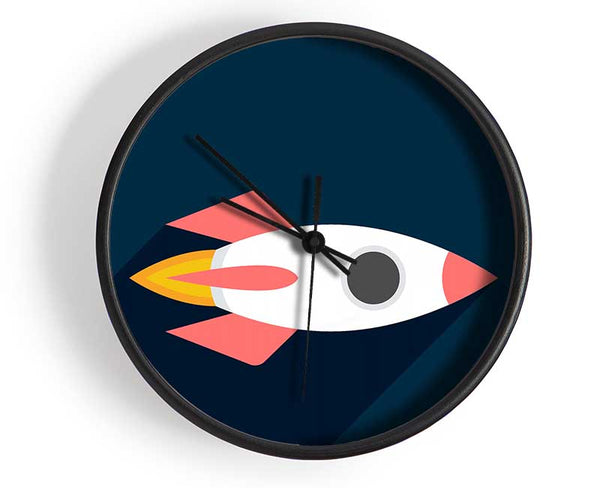 Rocket Amongst The Stars Clock - Wallart-Direct UK