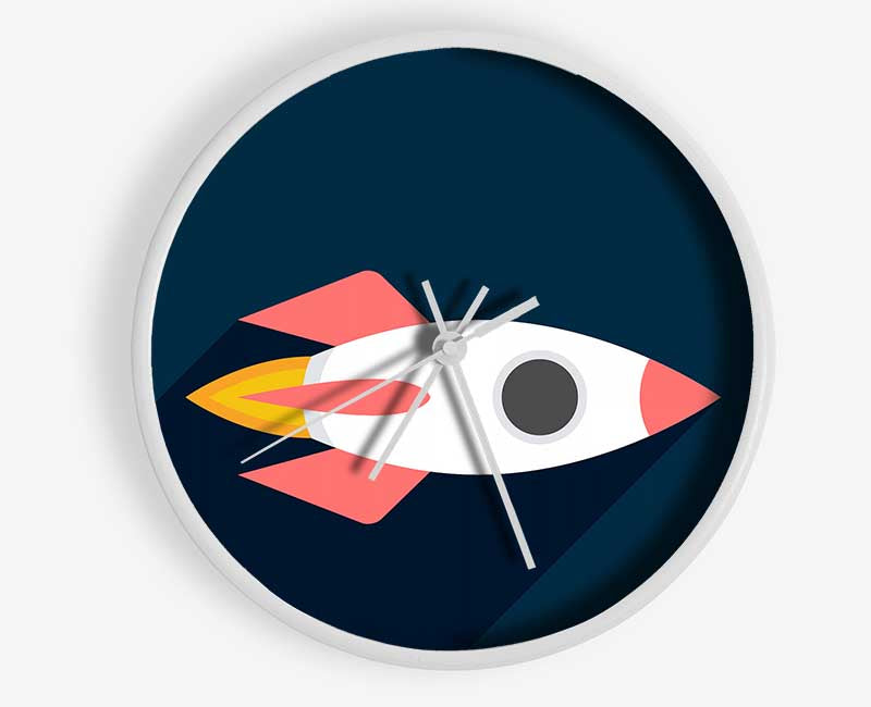 Rocket Amongst The Stars Clock - Wallart-Direct UK