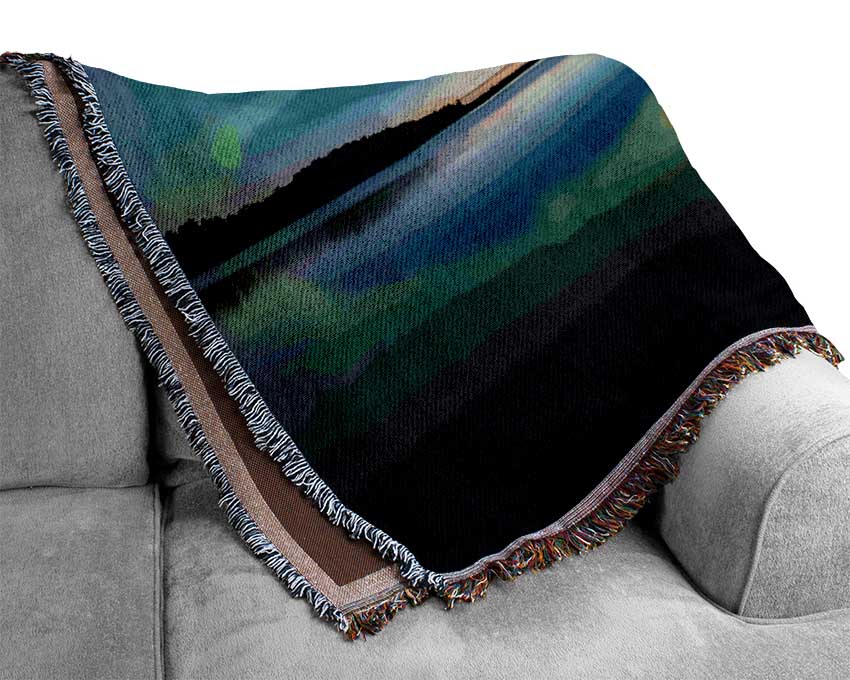 Northern Light Halo Woven Blanket