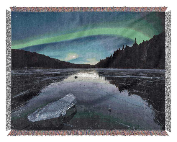 Northern Light Ice Waters Woven Blanket