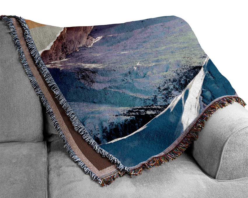 Snow Mountains 1 Woven Blanket