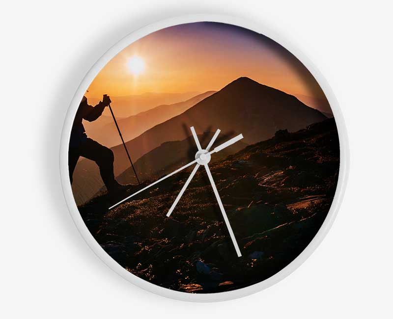 On Top Of The World 1 Clock - Wallart-Direct UK