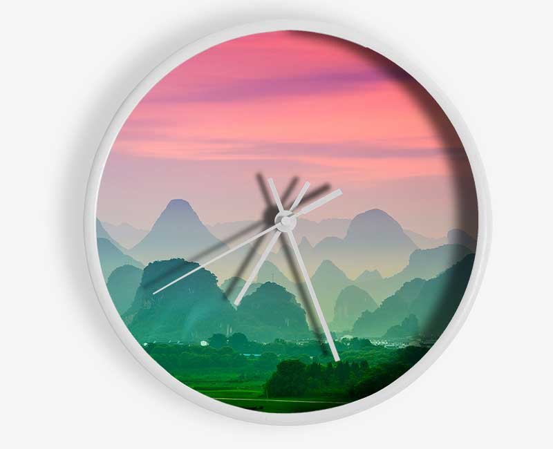 Green Splendor Clock - Wallart-Direct UK