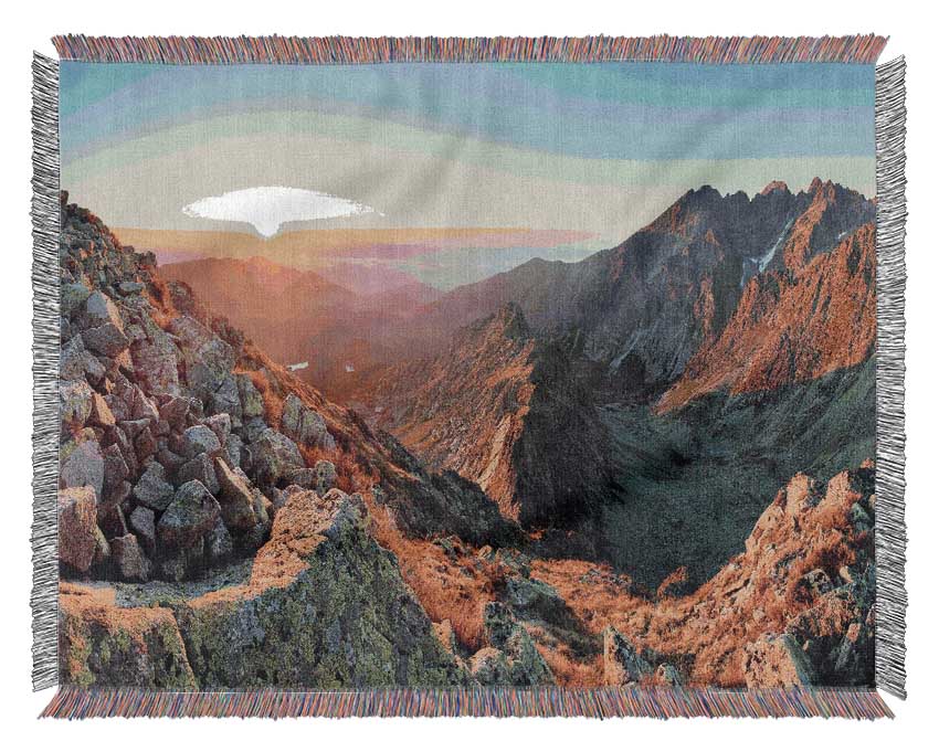 Red Rock Sun Beam Woven Blanket