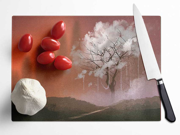 Cloud Tree Glass Chopping Board