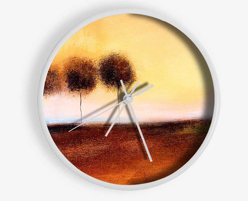 Brown Trio Clock - Wallart-Direct UK