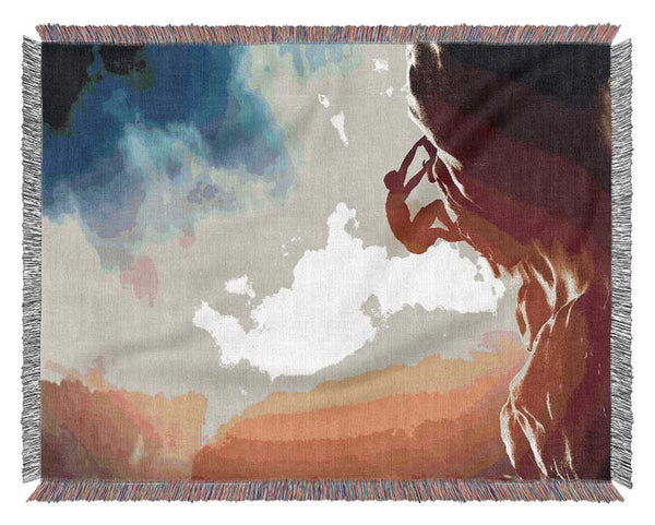 Rockface Climb Woven Blanket