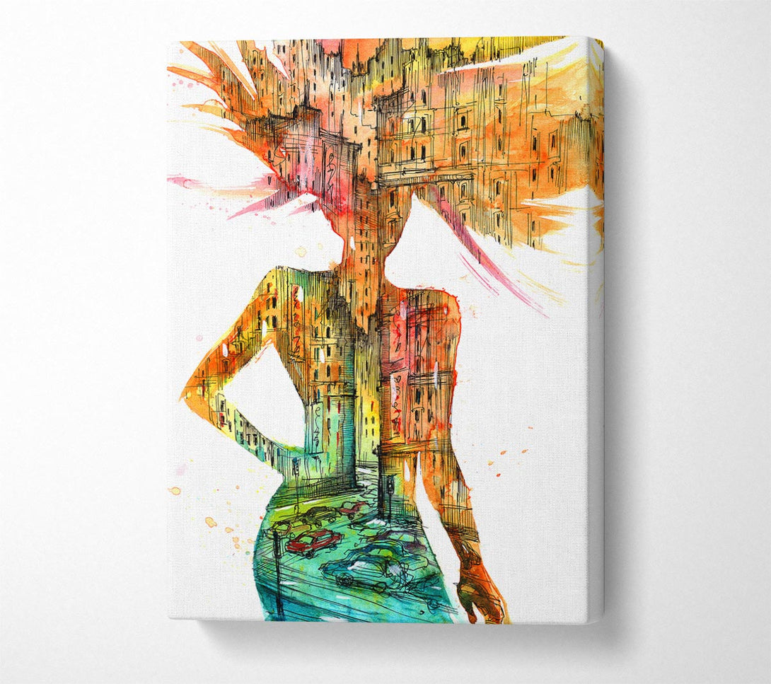 Picture of Woman Of The City Canvas Print Wall Art