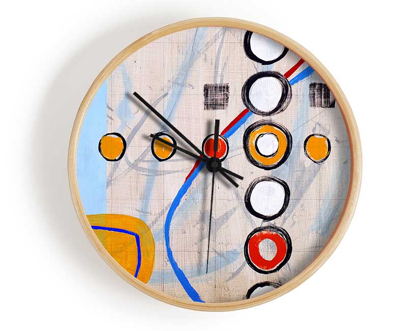 All Circles And Squares Clock - Wallart-Direct UK