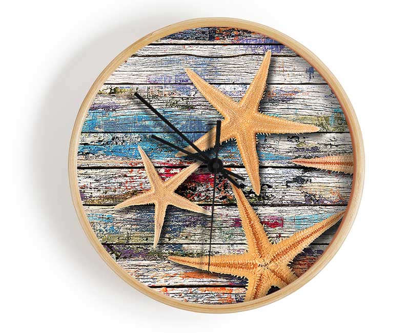 Starfish Boardwalk Clock - Wallart-Direct UK