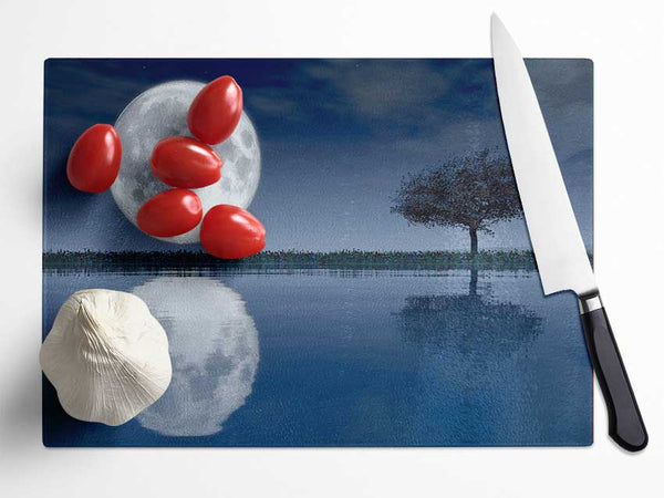 Moon Reflection Glass Chopping Board