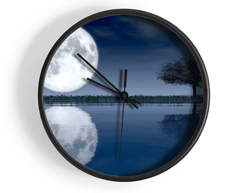 Moon Reflection Clock - Wallart-Direct UK