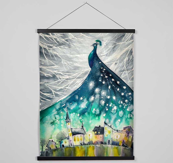 Peacock City Hanging Poster - Wallart-Direct UK