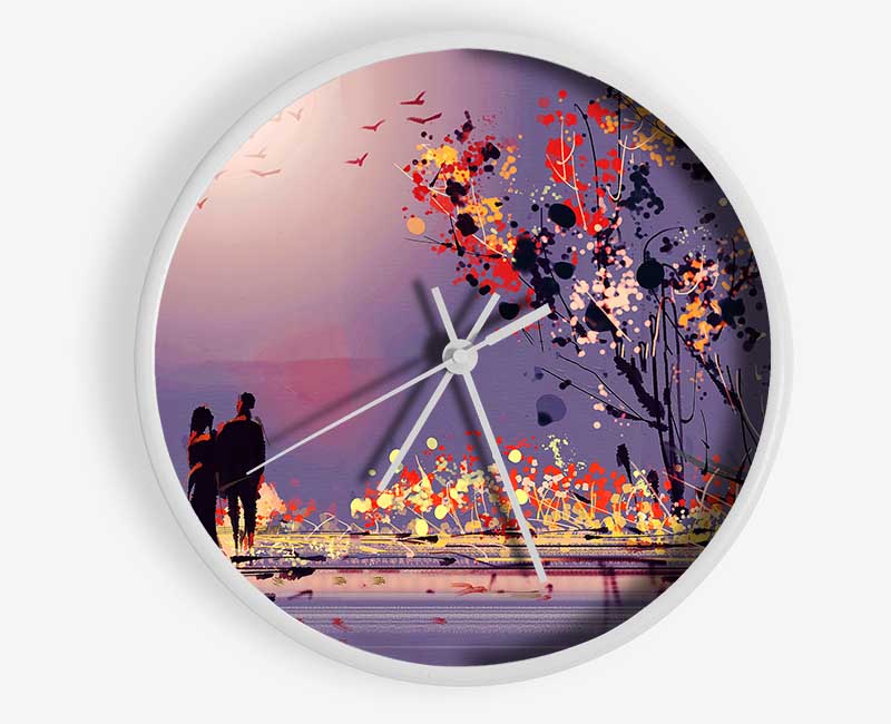 Lovers Retreat 1 Clock - Wallart-Direct UK