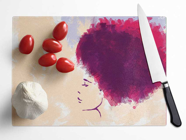 Red Tree Floating Glass Chopping Board