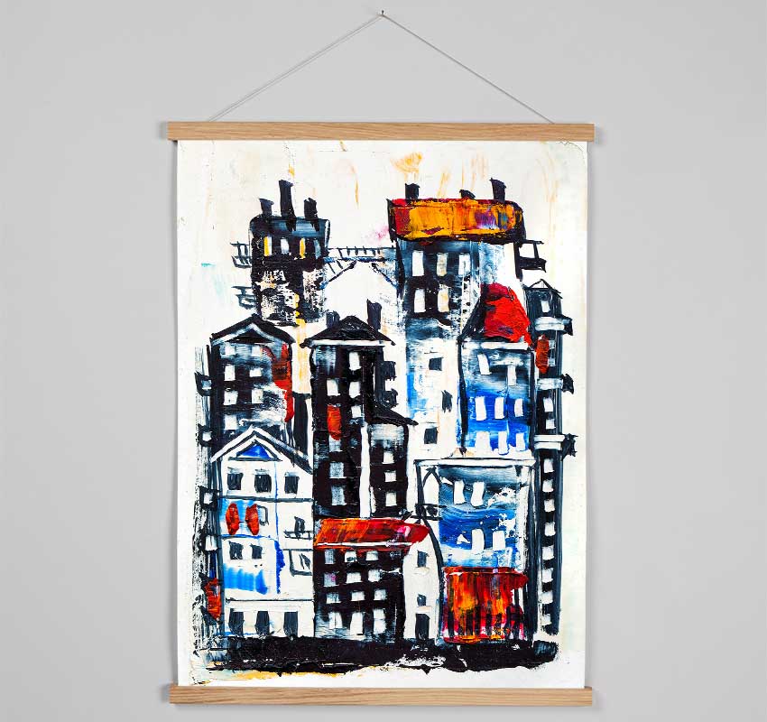 Town Houses 1 Hanging Poster - Wallart-Direct UK