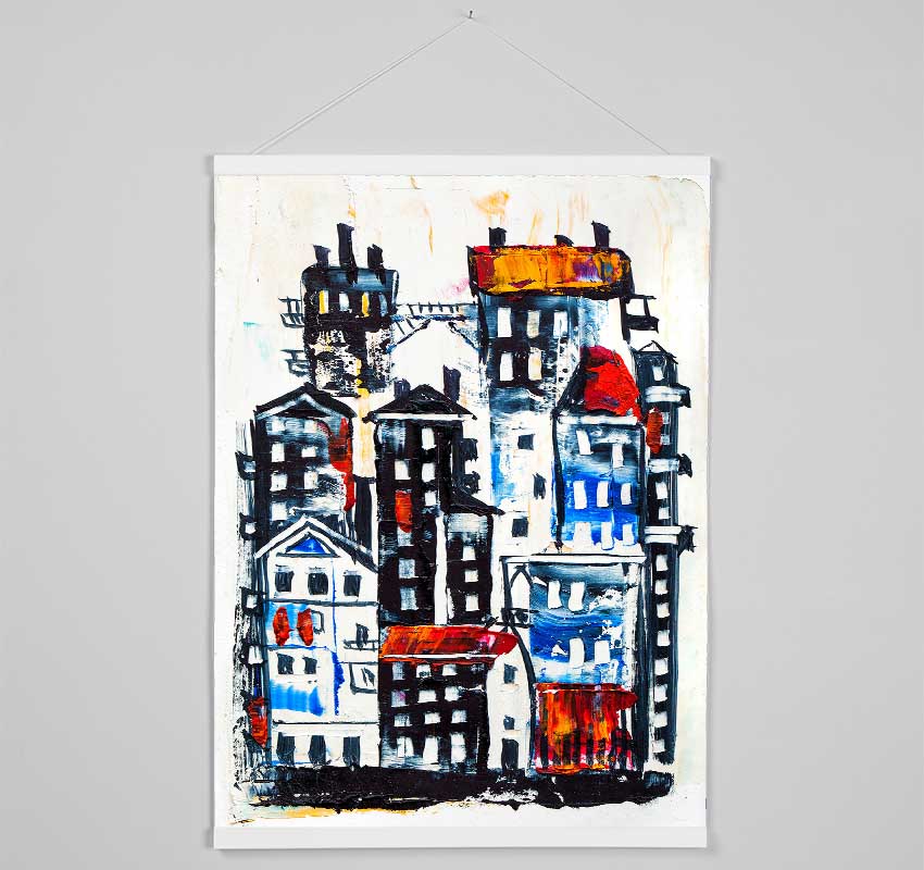 Town Houses 1 Hanging Poster - Wallart-Direct UK