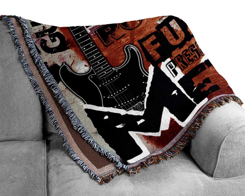 Rock Anthem Woven Blanket