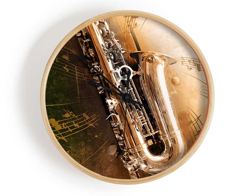 Saxophone Notes Clock - Wallart-Direct UK