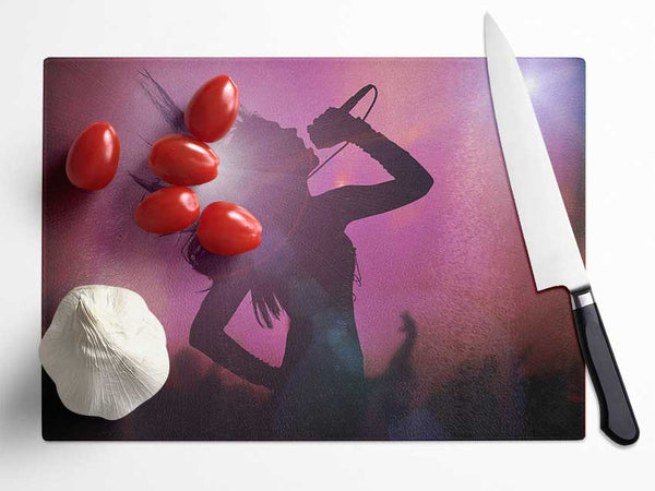 Rock Goddess Glass Chopping Board