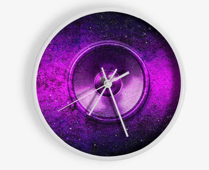 Purple Speaker Clock - Wallart-Direct UK