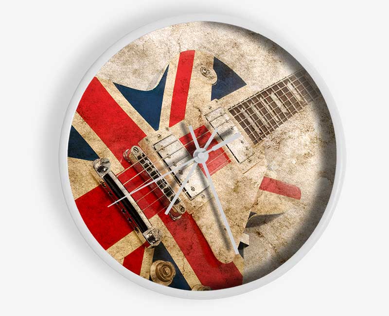 British Retro Guitar 1 Clock - Wallart-Direct UK