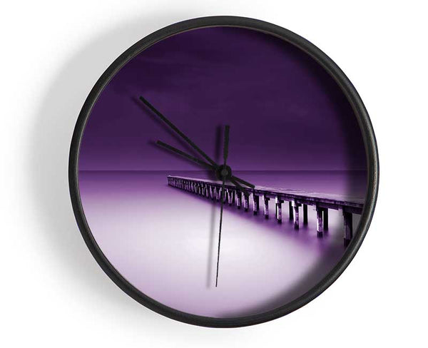 Purple Calm Clock - Wallart-Direct UK