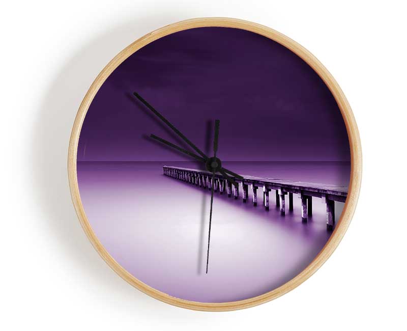 Purple Calm Clock - Wallart-Direct UK