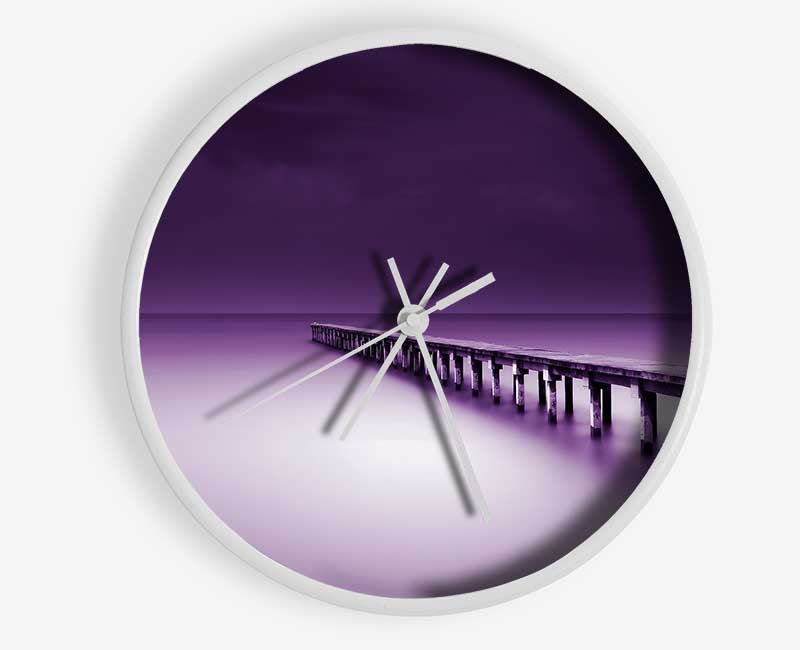 Purple Calm Clock - Wallart-Direct UK