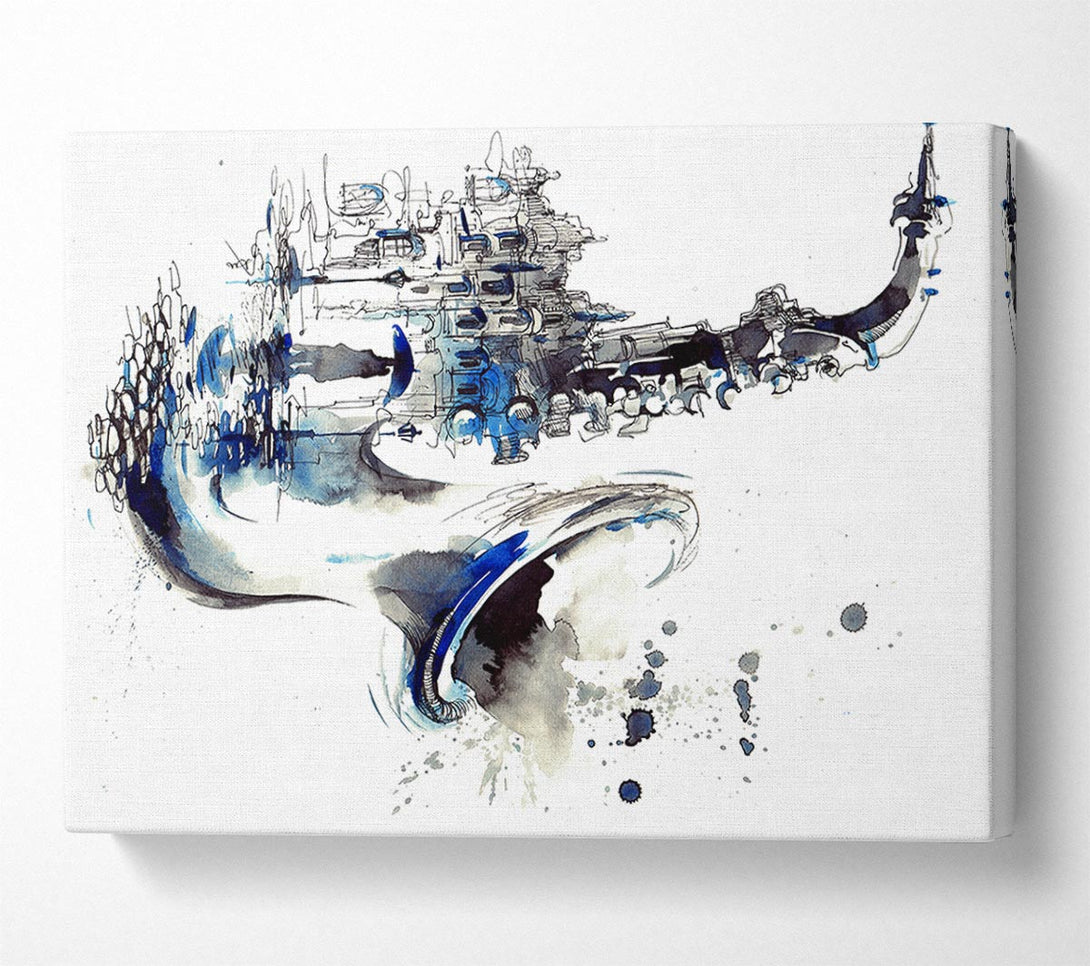 Picture of Saxophone City Canvas Print Wall Art