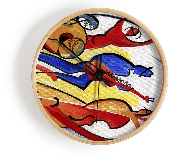 Colourful Band Clock - Wallart-Direct UK