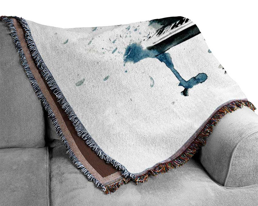 Piano Blues Woven Blanket