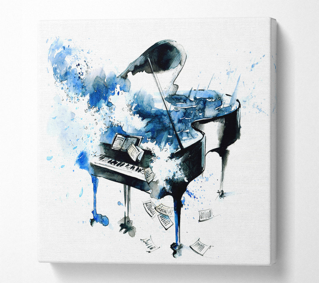 A Square Canvas Print Showing Piano Blues Square Wall Art