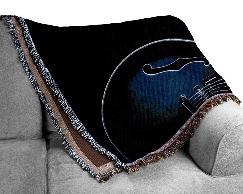 Guitar Electric Blues Woven Blanket