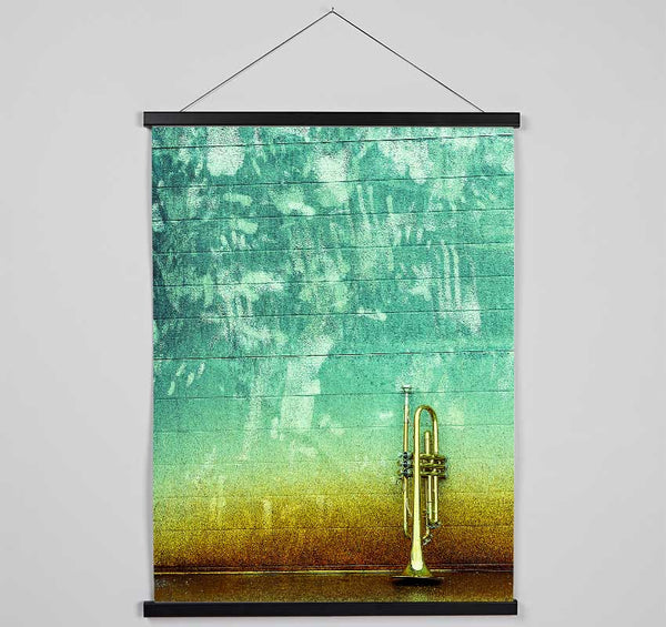 Trumpet Gold Hanging Poster - Wallart-Direct UK