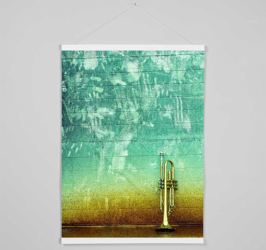 Trumpet Gold Hanging Poster - Wallart-Direct UK